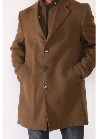 Plt8395 Dewberry Battal Palto-Camel-Camel