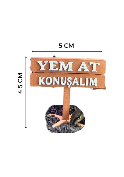 Akvaryum Tabela Dekoru Yem At Konuşalım 4.5x5 Cm Suya Batan Model Tbl-45-yem, One Size