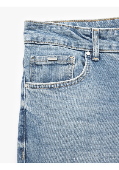 Koton Normal Bel Straight Fit Jean Pantolon - Mark Jean Orta İndigo 6wam40056nd İndigo Koton Normal Bel Straight Fit Jean Pantolon - Mark Jean Orta İndigo 6wam40056nd İndigo