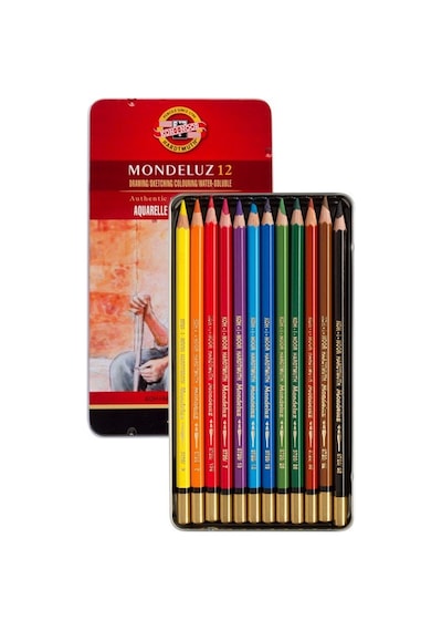 Koh-ı Noor Set Of Aquarell Coloured Pencils 3722 12 Çok Renkli