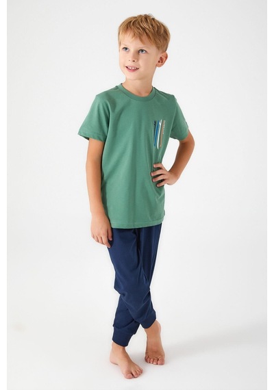 Roly Poly 3019 Afterwave Erkek Çocuk Kısa Kol Pijama Takım 001