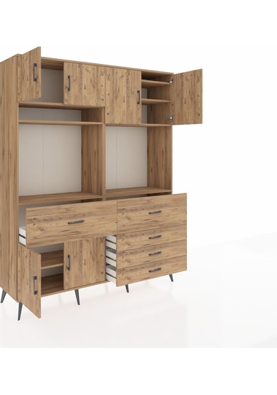 Hyperion Gardrop 7 Raflı 5 Çekmeceli 6 Kapaklı 176x44x221 Çam-çam Çam Hyperion Gardrop 7 Raflı 5 Çekmeceli 6 Kapaklı 176x44x221 Çam-çam Çam