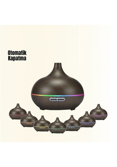 550 Ml Ultrasonik Aroma Difüzörü 7 Renk Led Işıklı Ve Zaman Ayarlı