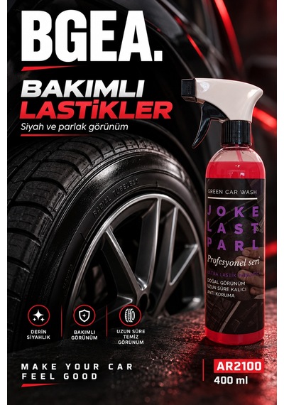 Bgea Green Car Wash Joker Lastik Parlatıcı Sprey 400 Ml