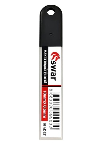 Tr Yedeği 18 Mm X 0 5 Mm Karbon Çelik Ultra Keskin Dayanıklı Uç 7 Kırımlı Endüstriyel Kesici Bıçak Yedek Par