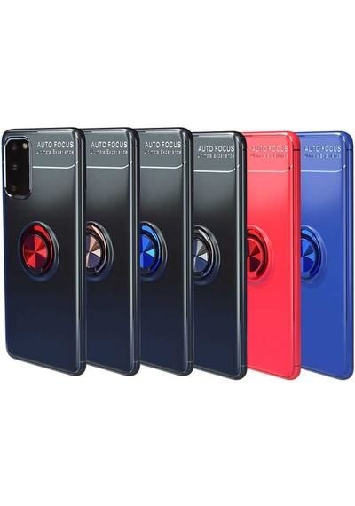 Samsung Uyumlu Galaxy S20 Kılıf Yüzüklü Magnetli Ravel Case