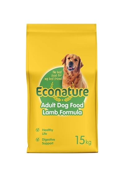 Econature Yetişkin Kuru Köpek Maması Adult Dog Sarı Ambalaj Kuzu Etli 15 Kg