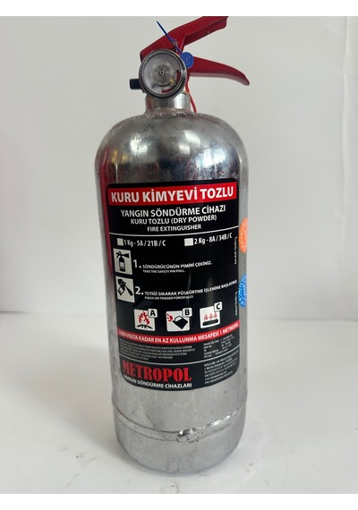 Yangın Tekne Sertifikalı 2kg Abc Tozlu Metalik Yangın Söndürme Tüpü 4yıl Garantili
