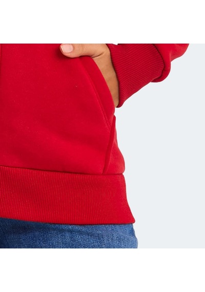 Slazenger KATYA Kadın Fermuarlı Kapüşonlu Cepli Kırmızı Sweatshirt