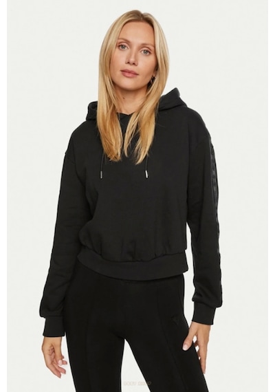 Guess Kadın Siyah Logolu Sweatshirt Siyah