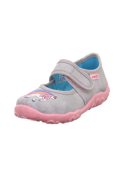 Superfit Bonny Kız Çocuk Ev Kreş Ayakkabısı Unicorn - Gri 800282-2010 Gri
