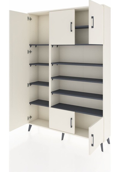 Arges Dolap 10 Raflı 5 Kapaklı 132x30x195 Aytaşı-aytaşı/antrasit Aytaşı Arges Dolap 10 Raflı 5 Kapaklı 132x30x195 Aytaşı-aytaşı/antrasit Aytaşı