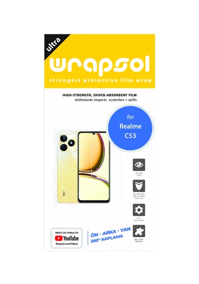 Realme C53 360 Derece Full Body Kaplama Ön Arka Ve Yan Koruyucu