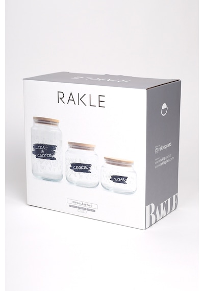 Rakle Siena Jar 3'lü Kavanoz Seti 970 Cc/ 635 Cc/ 430 Cc Renkli