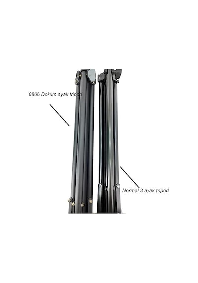 Coverzone Tripod Kamera Işık Ayağı Döküm Demir 940gr Fotoğraf Makinesi Paraflaş Kamera 70 Cm-210 Cm Açılabilir Diğer