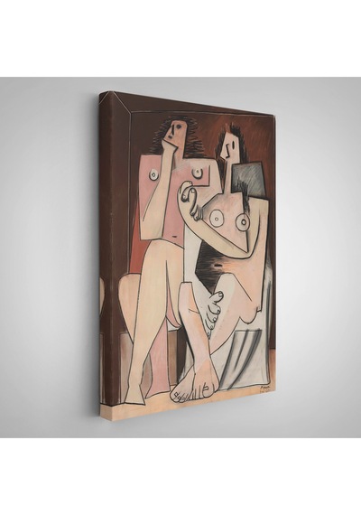 Pablo Picasso - Adam Ve Kadın Soyut Tablosu - Homme Et Femme-7329
