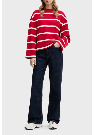 Tommy Hilfiger Bayan Sweat Ww0ww48431 0e2 Kırmızı-beyaz Kırmızı-beyaz