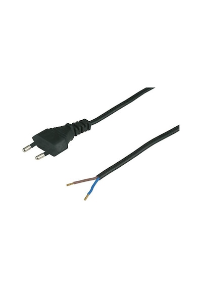 Power Kablo 2X0.75Mm 1 Metre Uzatma 2 Pin Teyp Fişi Uçu Açık