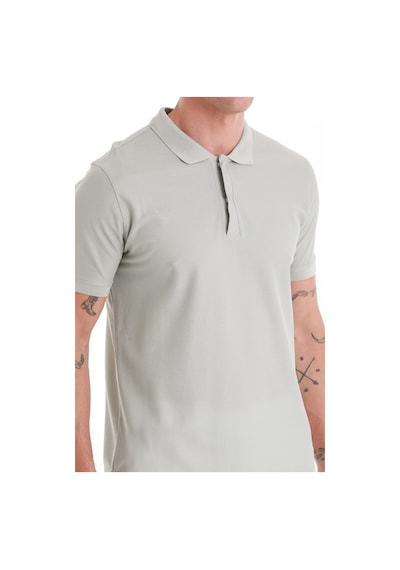 Hatemoğlu Gri Regular Fit Düz Merserize Polo Yaka 100% Pamuk Tişört 35362024c021 007 Gri