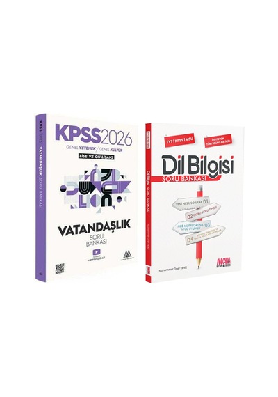 Marsis Yayınları 2026 Kpss Vatandaşlık Ve Akm Dil Bilgisi Soru Bankası Seti 2 Kitap