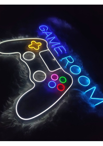Game Rooom Gamer Playstation Neon Led Tabela 80x50cm