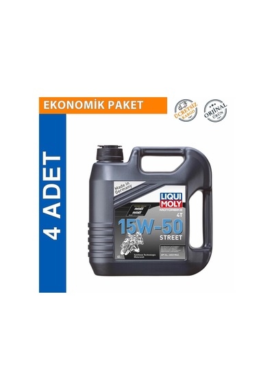 Liqui Moly 15W-50 4t Street 4 L Motosiklet Motor Yağı (4 Adet) (