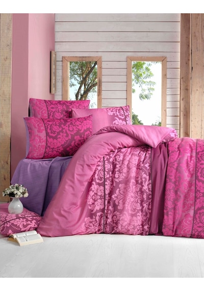 Komfort Home Çift Kişilik Polycotton Nevresim Takımı (Öykü Bordo) Çok Renkli