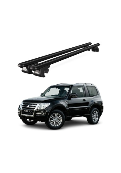Venüs Mitsubishi Pajero 3d 2011-2021 Uyumlu Siyah Ara Atkı Port Bagaj Tavan Barı