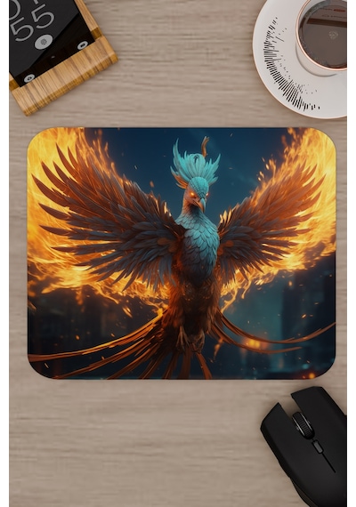 Anka Kuşu Kaymaz Dikişli Kauçuk Oyuncu Mousepad V1 - 22x18 Gaming Mouse Pad Fare Altlığı