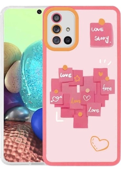 Samsung Uyumlu Galaxy A71 Kılıf Zore M-fit Desenli Kapak Love Story No2