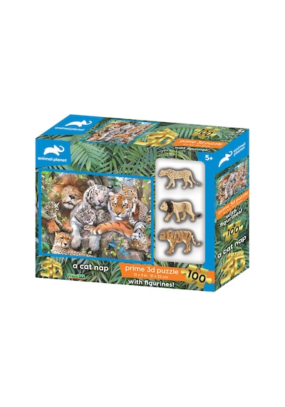 Prime 3d - Vahşi Kediler 100 Parça Puzzle Ve Figür Set 15544