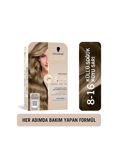 Schwarzkopf Creme Supreme Kit Boya 8-16 K.s.k.sarı