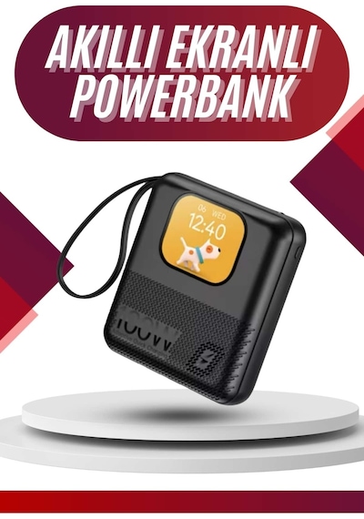 Akıllı Powerbank 10.000 Mah 4 Çıkışlı Taşınabilir Dijital Göstergeli Altın