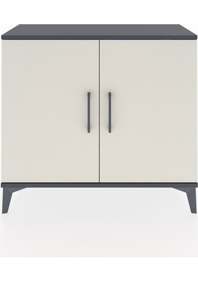 Arges Şifonyer Tek Raflı 2 Kapaklı 88x30x80 Antrasit-aytaşı Antrasit