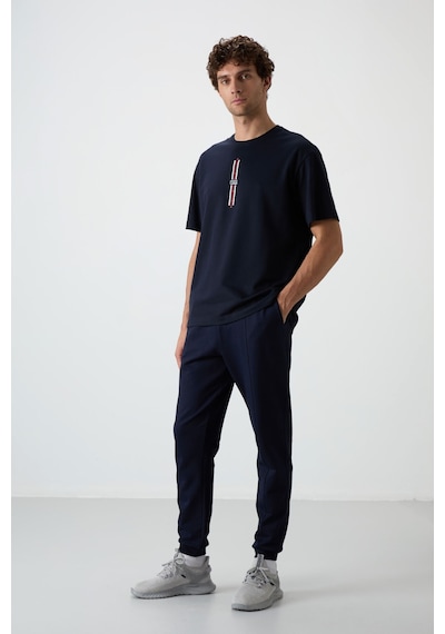 Tommy Life İndigo Pamuklu Yumuşak Dokulu Comfort Fit Nakışlı Erkek Jogger - 82123 İndigo