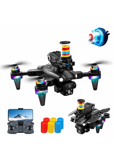 Katlanabilir Kameralı Drone, Wifi Fpv Canlı Görüntü, Fırçasız Motor, Akıllı Sensör, Kumandalı Rc Drone, Frisbee Atış Özellikli