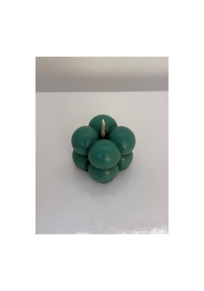 Şeffaf Kutulu Küçük Yeşil Bubble Mum-doğal %100 Soya Wax Dekor Mum Düğün, Nişan,kına, Hediyelik