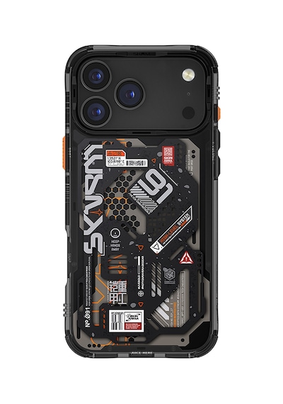 Apple Uyumlu iPhone 17 Pro Kılıf Desenli Airbag Tasarımlı Skinarma Spectra Kapak Siyah Siyah