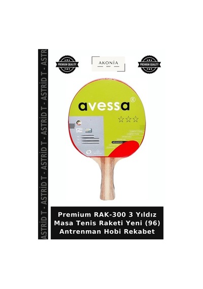 Premium Rak-300 3 Yıldız Masa Tenis Raketi Yeni 96 Antrenman Hobi Rekabet