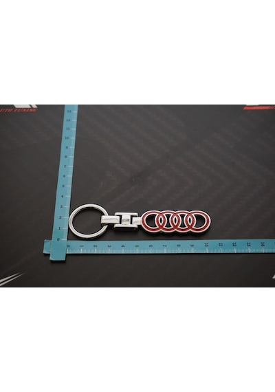 Audi Halka Logo Krom Metal Çift Yön Anahtarlık