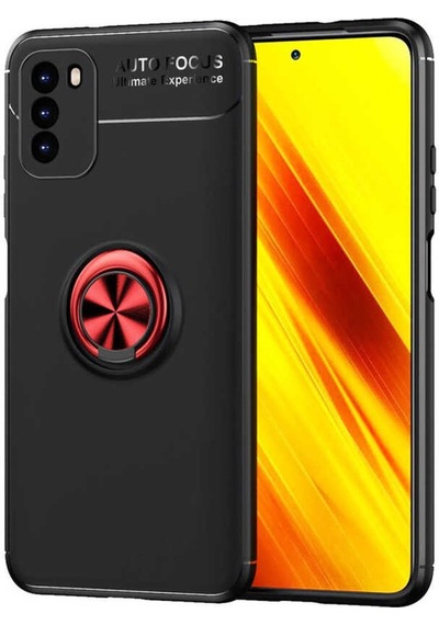 Xiaomi Poco M3 Kılıf Zore Ravel Yüzüklü Silikon Kılıf
