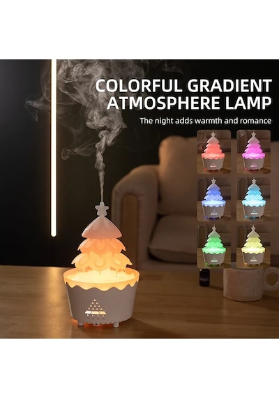 Hava Nemlendirici Şans Ağacı Ultrasonik Difüzör Aroma Yayıcı Rgb 250ml Bhu-09