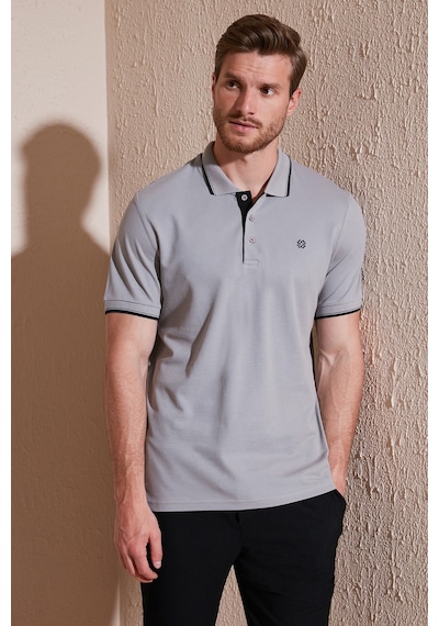 Buratti % 100 Pamuk Düğmeli Regular Fit Erkek Polo Yaka T Shirt 5902118 Taş