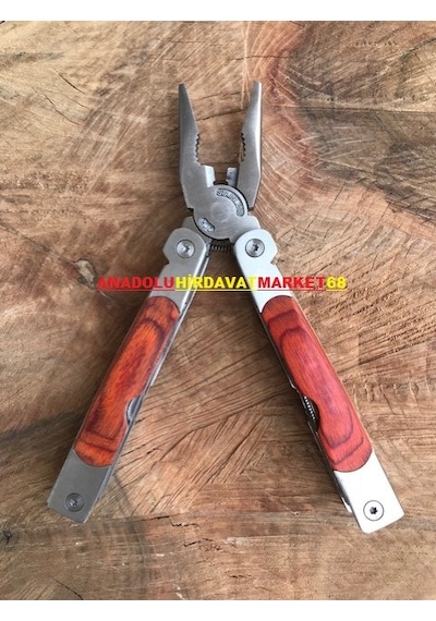 Özs Çakı Pense Seti Avcı Kampçı Pense Bıçak Seti Tornavida 20 Pcs Kahverengi