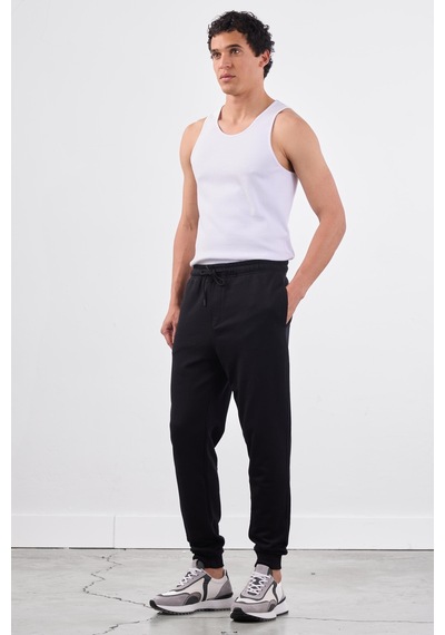 Dufy Siyah Erkek Eşofman Altı - Regular Fit Siyah