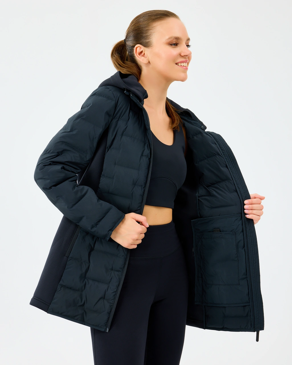 Skechers W Full Zip Jacket Kadın Siyah Mont S242060-3817 Siyah