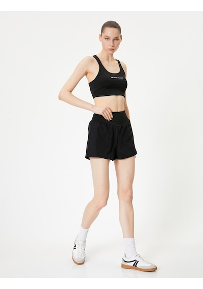 Koton Arkası Pencere Detaylı Sporcu Sütyeni Kaplı Slim Fit U Yaka Baskılı Siyah 4sak30204nk Siyah Koton Arkası Pencere Detaylı Sporcu Sütyeni Kaplı Slim Fit U Yaka Baskılı Siyah 4sak30204nk Siyah
