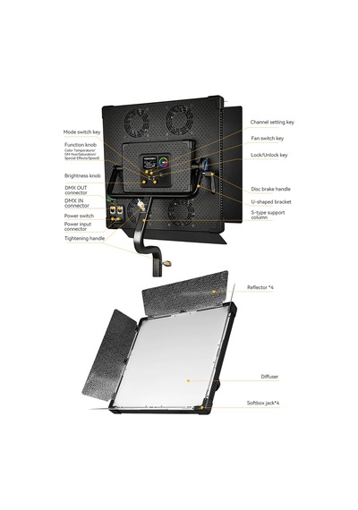 Yongnuo P360 Pro Max 2000 -10000K DMX Kontrollü 360 W Led Işık