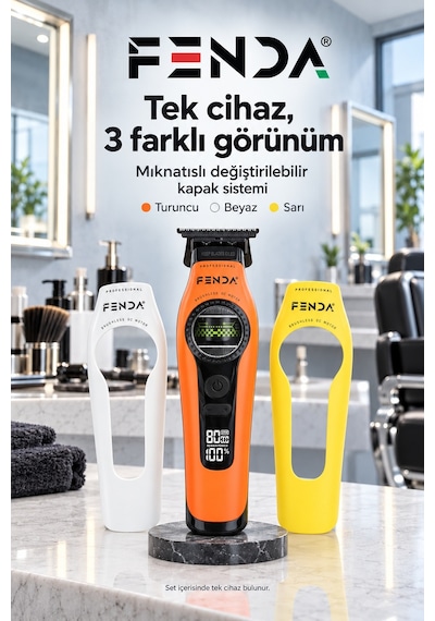 Fenda Profesyonel Bldc Motor 8000 Rpm Tıraş Makinesi Turuncu