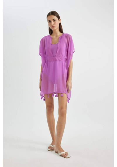DeFacto Şifon Kimono-Fall in Love Z9958AZ24SMPR442 Mor